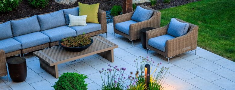 Rectangle Tiles Patio by The Pool