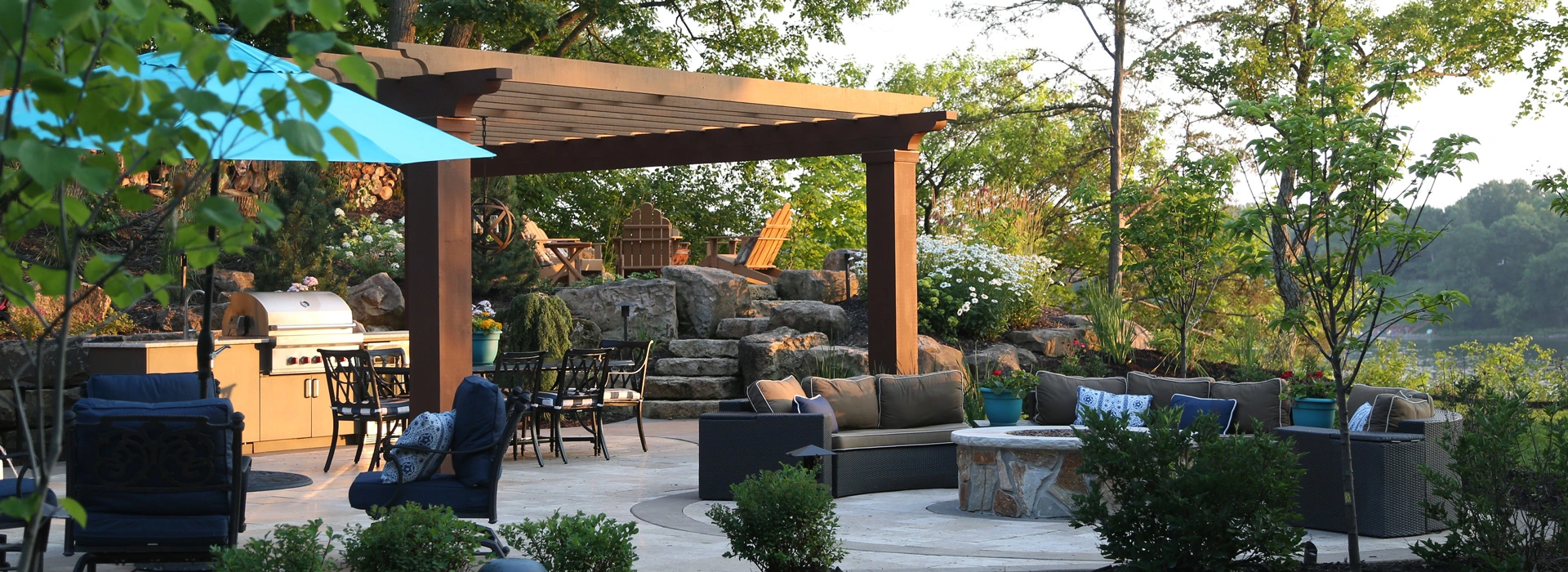 Luxury Pergola and Outdoor Living Area