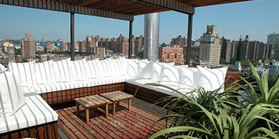 Rooftop Seating Area With Pergola in Minneapolis