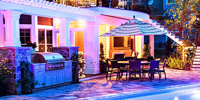 Backyard BBQ Next to the Pool