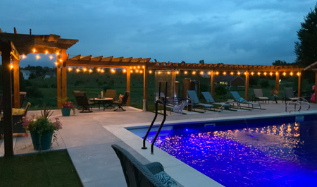 Custom Built Pergola For Outdoor Kitchen